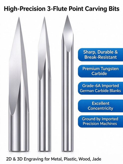 3 edge carbide carving tools