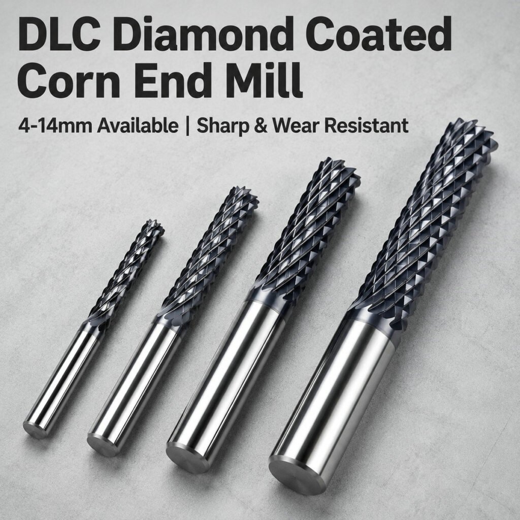 dlc diamond coated corn milling cutter