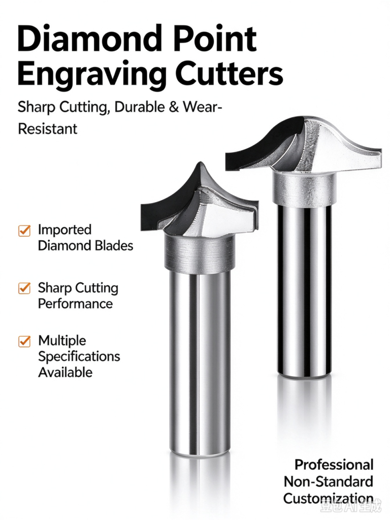 pcd diamond tip engraving router bit