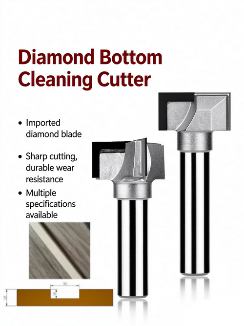 pcd flat bottom wood router bit